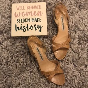 Authentic Manolo Blahnik snakeskin sandals 🐍